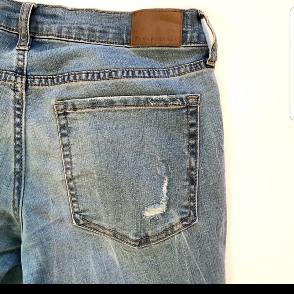 Aeropostale Ripped Distressed Ankle Jeggings - Picture 4 of 4